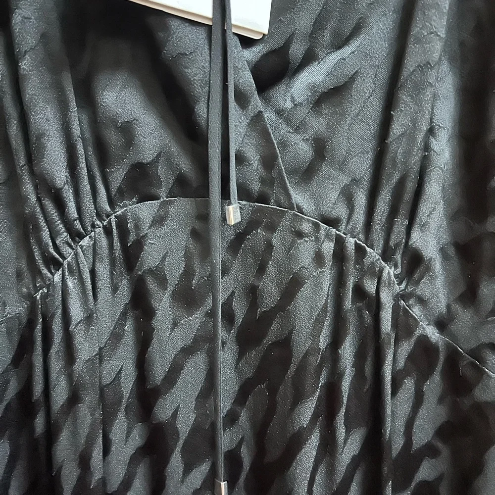 Diane Von Furstenberg Black Maxi Dress with Ruffle Hem